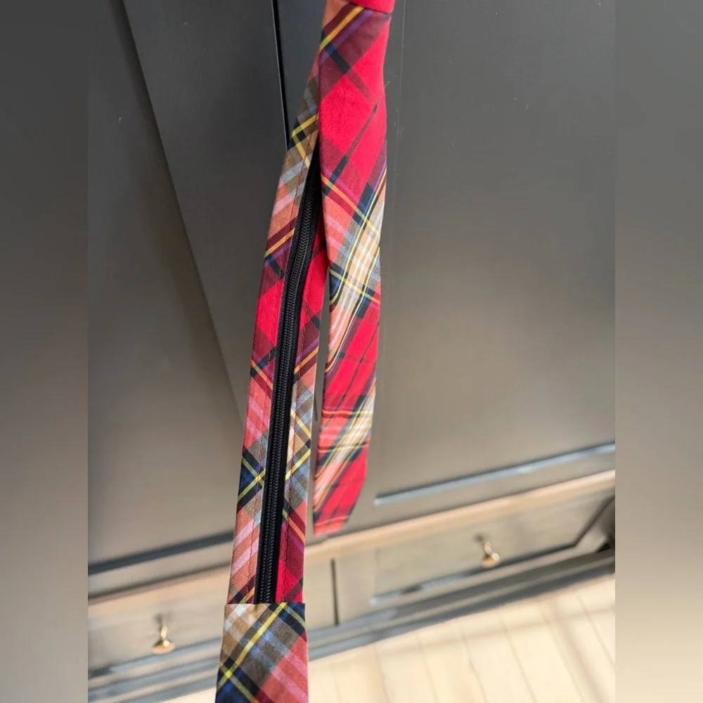 J. Crew | Crewcuts | Red Plaid Zip Tie | 52” Length | NWT